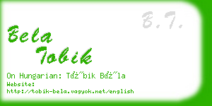 bela tobik business card