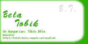bela tobik business card